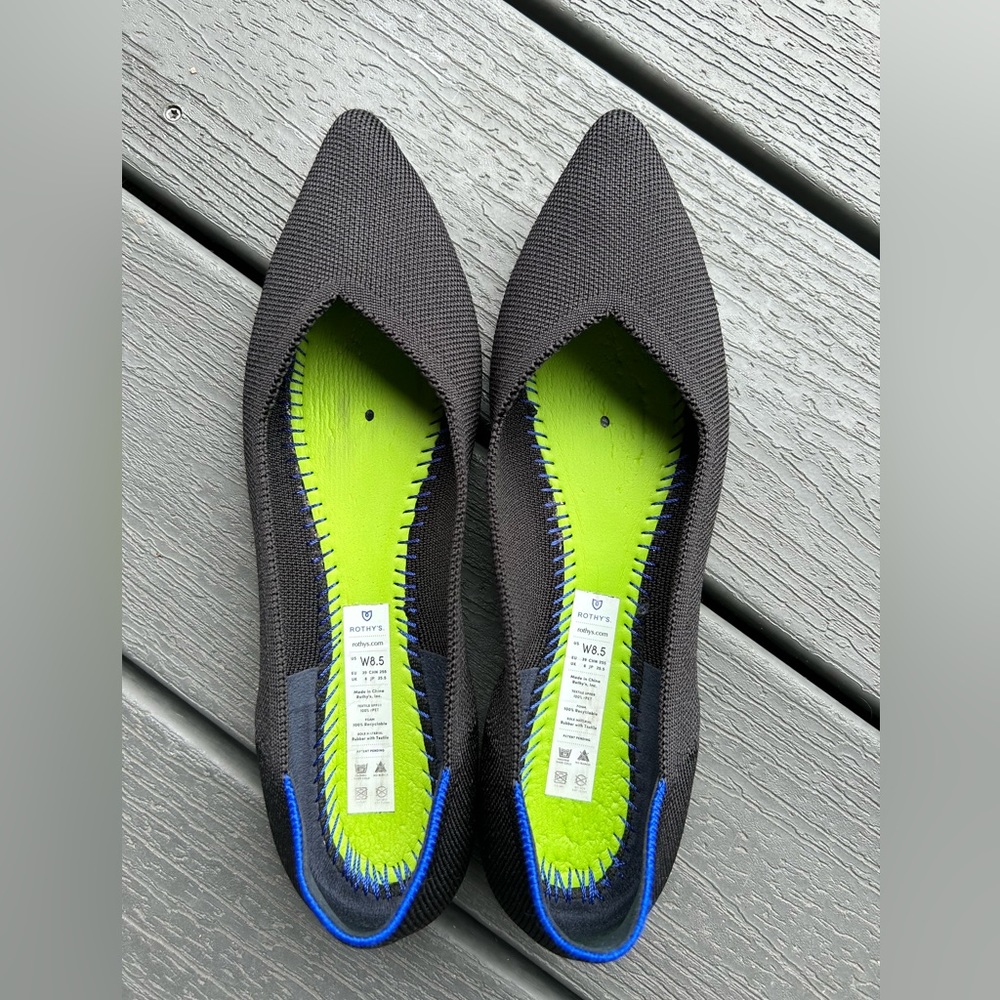 Rothy’s The Point Size 8.5 Black Solid - image 3